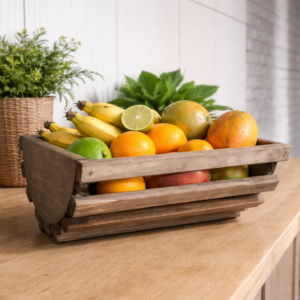 Cesto/Fruteira de Madeira para Mesa