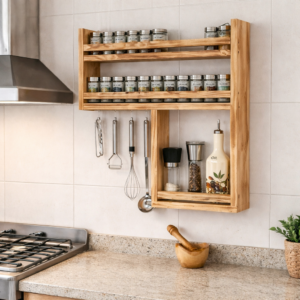 Organizador e Porta Temperos Rústico