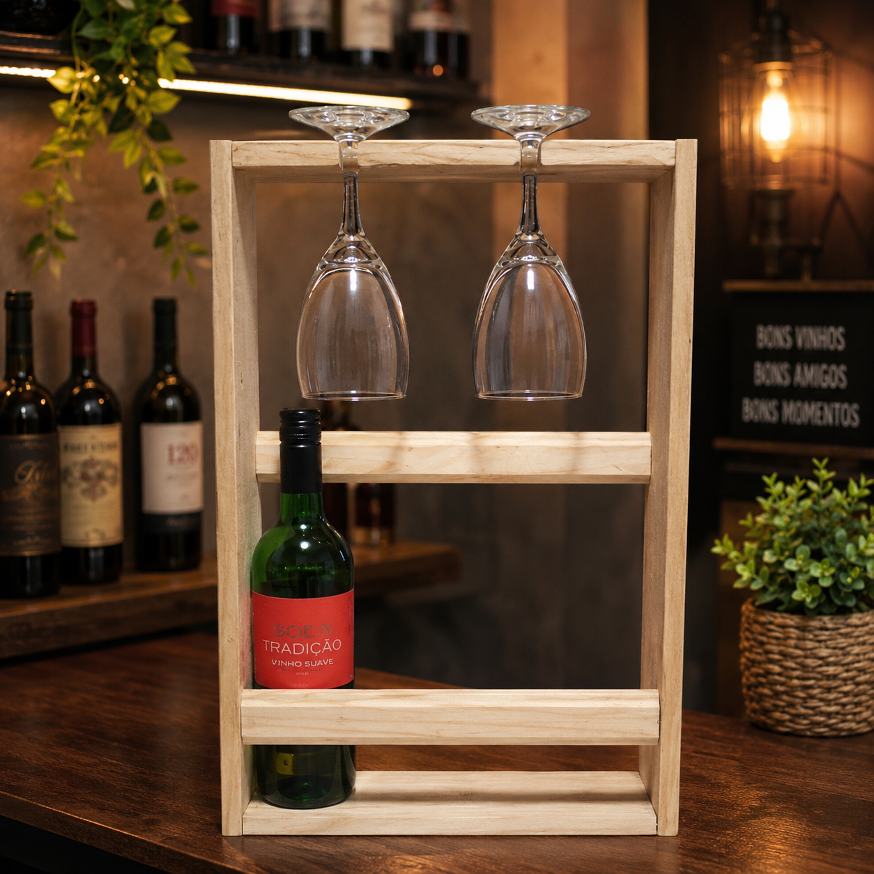 Suporte de Vinho Adega Portátil